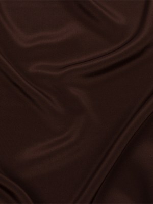 Silk Crepe de Chine – Dark Brown – Premium Collection Silk Crepe de Chine – Dark Brown – Premium Collection