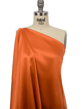 Stretch Silk Charmeuse – Burnt Orange – Premium Collection Stretch Silk Charmeuse – Burnt Orange – Premium Collection