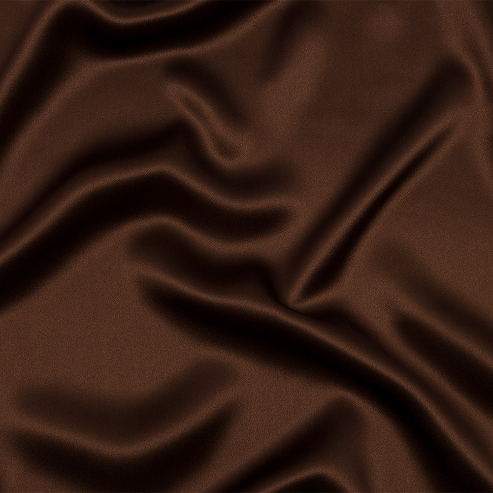 Stretch Silk Charmeuse – Chocolate – Premium Collection Stretch Silk Charmeuse – Chocolate – Premium Collection