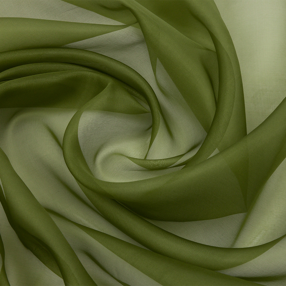 Silk Organza 44″ – Pesto Green – Premium Collection Silk Organza 44″ – Pesto Green – Premium Collection