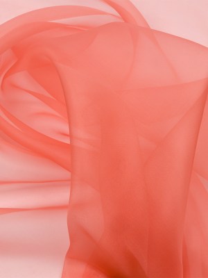 Silk Organza 44″ – Coral – Premium Collection Silk Organza 44″ – Coral – Premium Collection