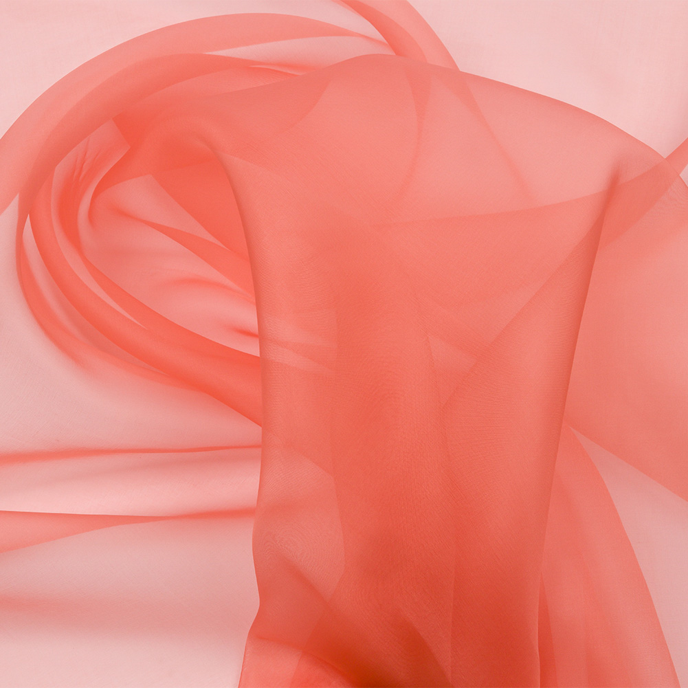 Silk Organza 44″ – Coral – Premium Collection Silk Organza 44″ – Coral – Premium Collection