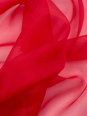 Silk Organza 44″ – Tango Red – Premium Collection Silk Organza 44″ – Tango Red – Premium Collection