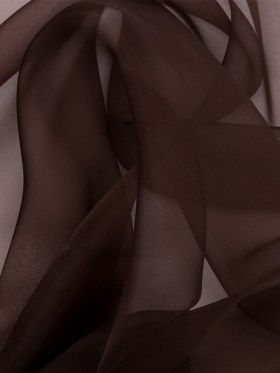 Silk Organza 44″ – Dark Brown – Premium Collection Silk Organza 44″ – Dark Brown – Premium Collection