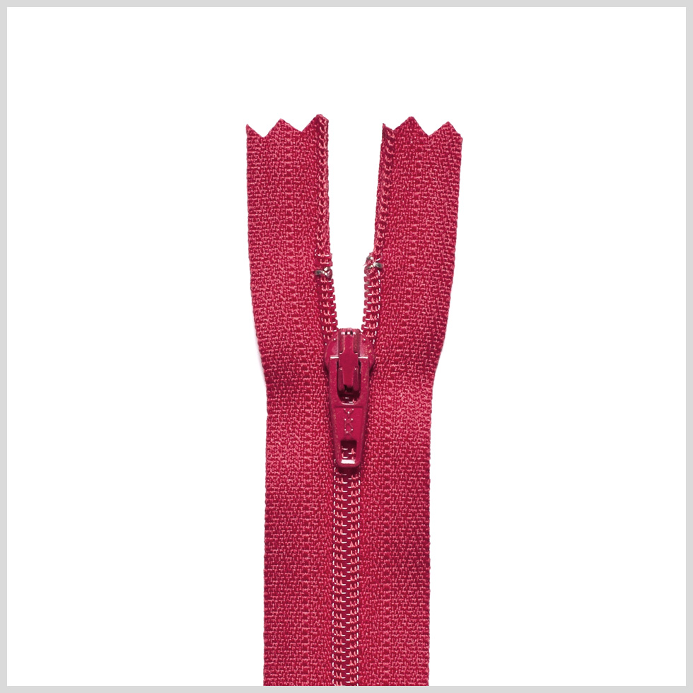 Regular Zipper 9″ by YKK – 519 Fire Engine Red Regular Zipper 9″ by YKK – 519 Fire Engine Red