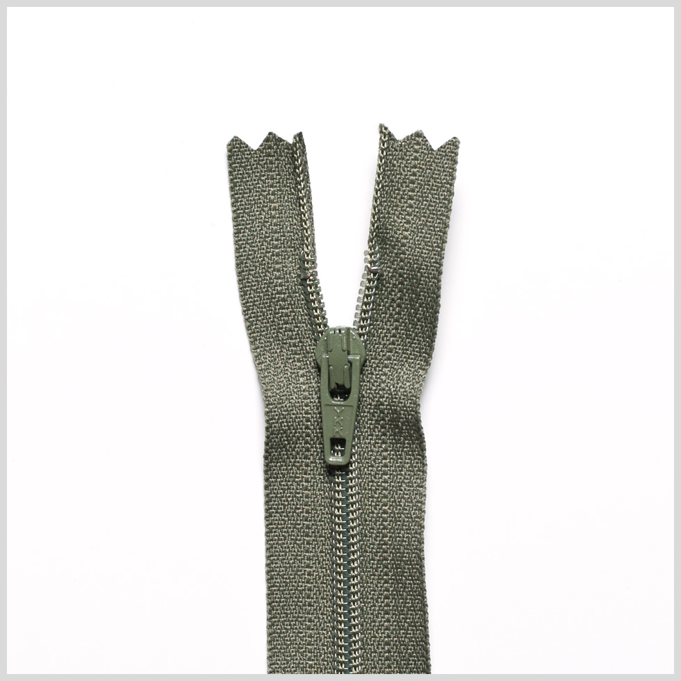 Regular Zipper 9″ by YKK – 566 Olive Regular Zipper 9″ by YKK – 566 Olive