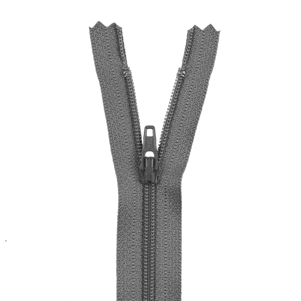 Regular Zipper 9″ by YKK – Pewter Regular Zipper 9″ by YKK – Pewter