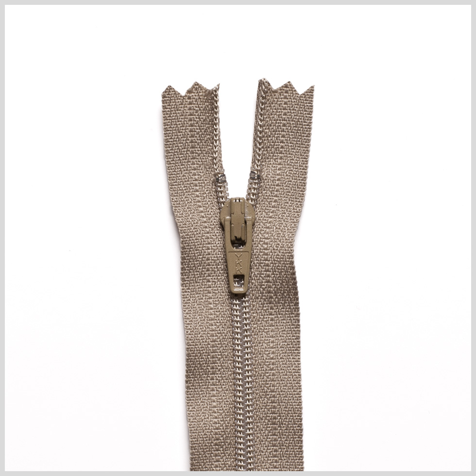 Regular Zipper 9″ by YKK – 896 Dark Khaki Regular Zipper 9″ by YKK – 896 Dark Khaki