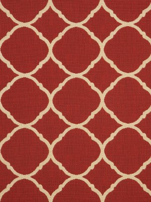 Accord Upholstery Woven by Sunbrella – Crimson Quatrefoil Accord Upholstery Woven by Sunbrella – Crimson Quatrefoil