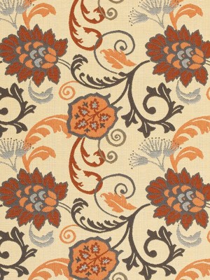 Elegance Upholstery Woven by Sunbrella – Marble, Red and Orange Floral Elegance Upholstery Woven by Sunbrella – Marble, Red and Orange Floral
