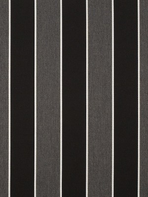 Peyton Upholstery Woven by Sunbrella – Granite Gray and Black Awning Stripes Peyton Upholstery Woven by Sunbrella – Granite Gray and Black Awning Stripes