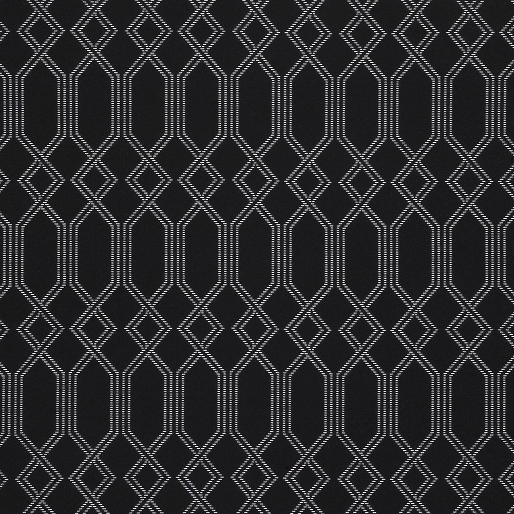 Fusion Connection Geometric Jacquard by Sunbrella – Onyx Fusion Connection Geometric Jacquard by Sunbrella – Onyx