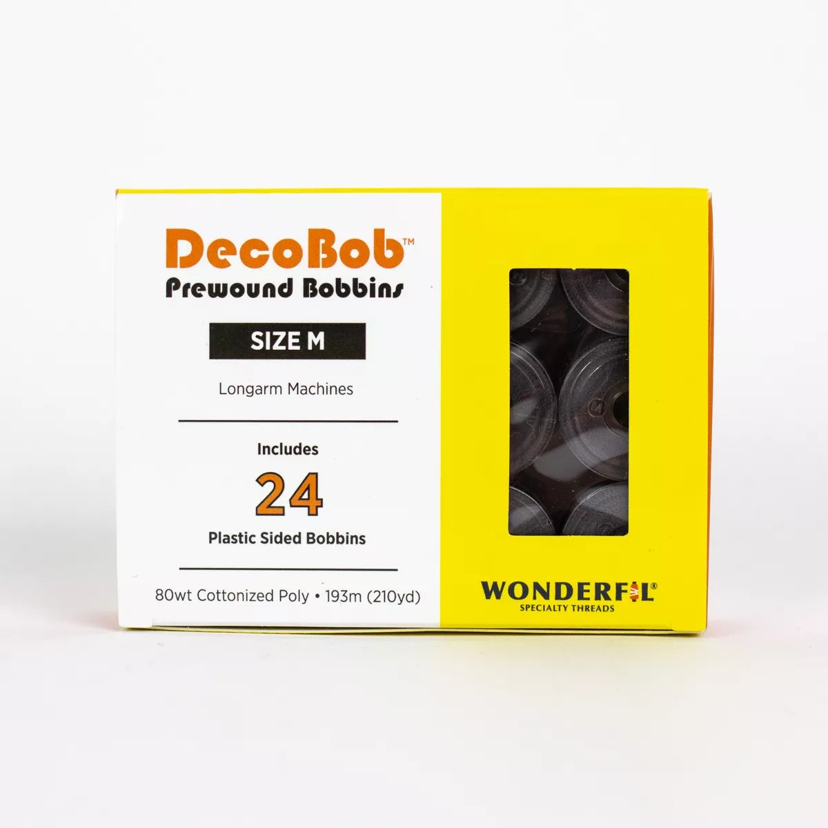 DecoBob™ Pre-Wound Longarm Bobbins DBLM-168 - Charcoal