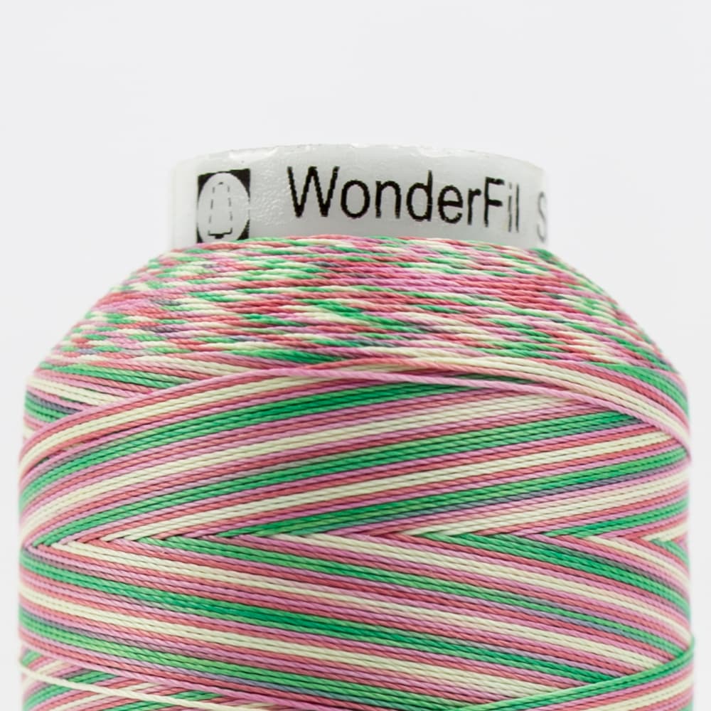 Silco™ 35wt Lint-Free Cotton Thread SCM04 - Teal/Yellow/Pinks