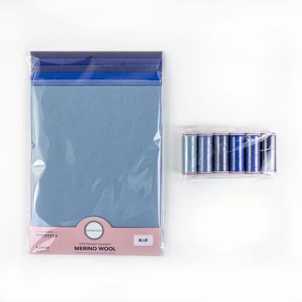 Wool Appliqué Bundles Wool Applique Bundle – Blue Wool Appliqué Bundles Wool Applique Bundle – Blue