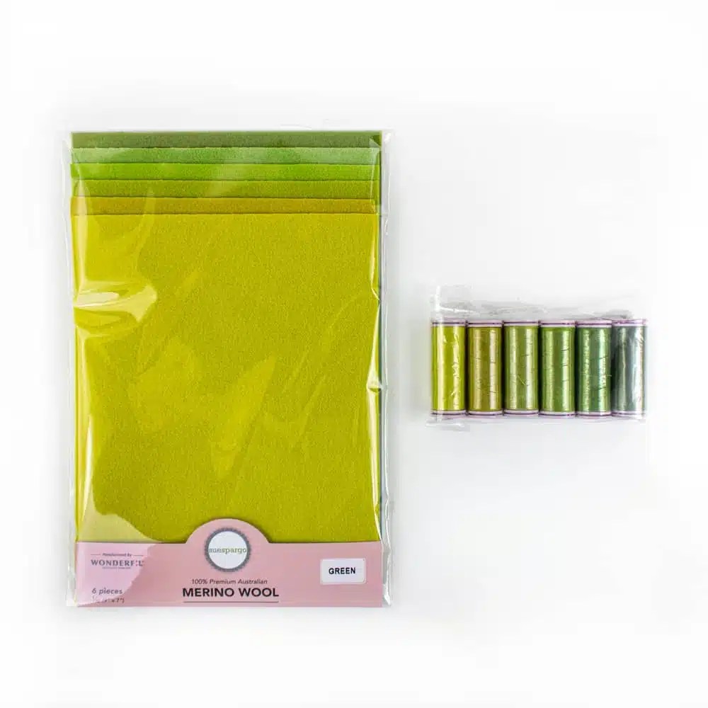 Wool Appliqué Bundles Wool Applique Bundle – Green Wool Appliqué Bundles Wool Applique Bundle – Green