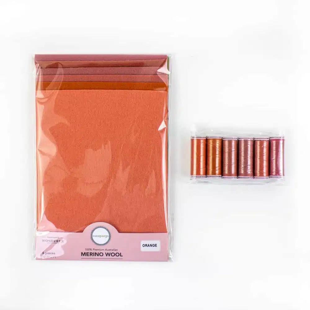 Wool Appliqué Bundles Wool Applique Bundle – Orange Wool Appliqué Bundles Wool Applique Bundle – Orange