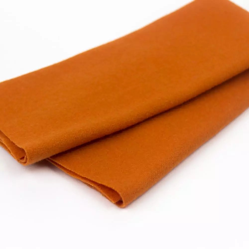 Merino Wool Fabric: Sue Spargo LN47 – Pumpkin Merino Wool Fabric: Sue Spargo LN47 – Pumpkin