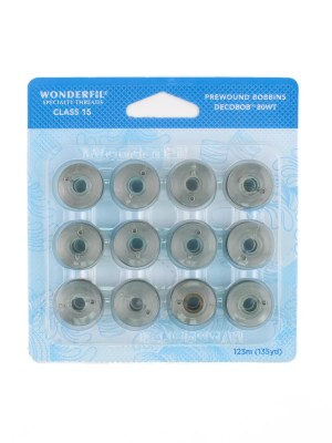 DecoBobâ„¢ Pre-Wound Bobbins Class 15 DBP15-103 – Grey DecoBobâ„¢ Pre-Wound Bobbins Class 15 DBP15-103 – Grey