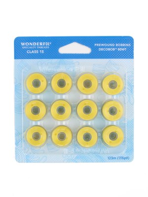DecoBobâ„¢ Pre-Wound Bobbins Class 15 DBP15-118 – Soft Yellow DecoBobâ„¢ Pre-Wound Bobbins Class 15 DBP15-118 – Soft Yellow
