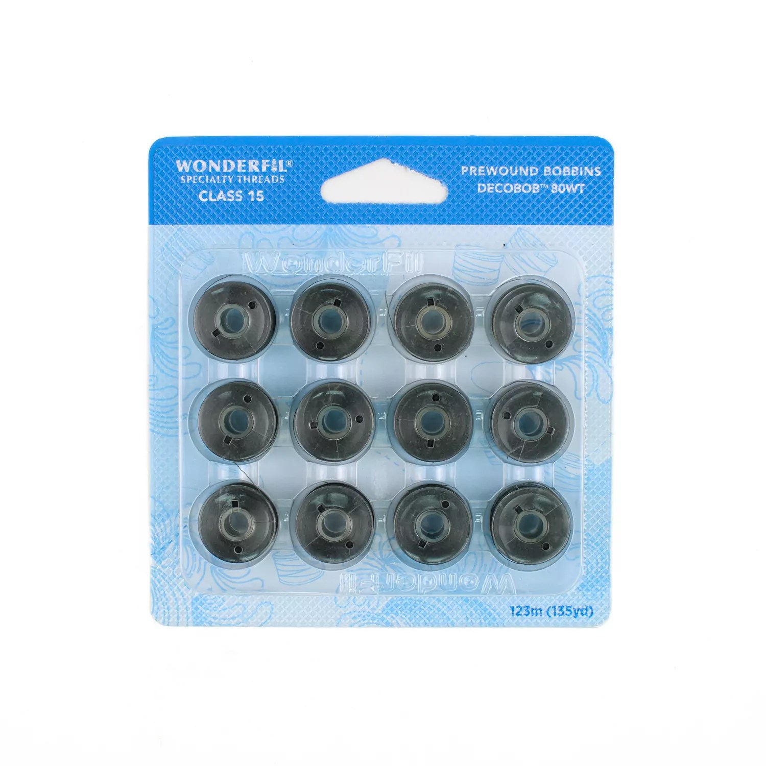 DecoBob™ Pre-Wound Bobbins Class 15 DBP15-122 – Dark Grey DecoBob™ Pre-Wound Bobbins Class 15 DBP15-122 – Dark Grey