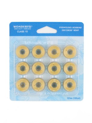 DecoBobâ„¢ Pre-Wound Bobbins Class 15 DBP15-138 – Soft Gold DecoBobâ„¢ Pre-Wound Bobbins Class 15 DBP15-138 – Soft Gold