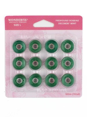 DecoBobâ„¢ Pre-Wound Bobbins L Size DBPL-501 – Evergreen DecoBobâ„¢ Pre-Wound Bobbins L Size DBPL-501 – Evergreen