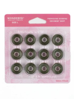 DecoBobâ„¢ Pre-Wound Bobbins L Size DBPL-506 – Moss Green DecoBobâ„¢ Pre-Wound Bobbins L Size DBPL-506 – Moss Green