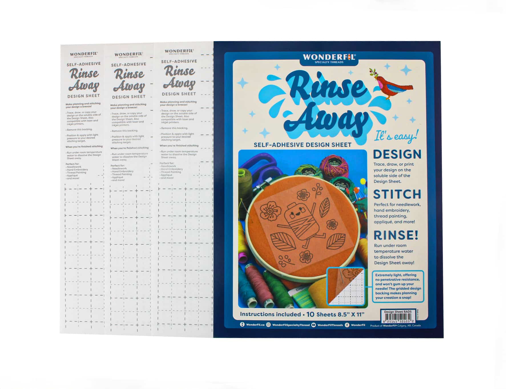 Sewing Notions Rinse Away Design Sheet Sewing Notions Rinse Away Design Sheet
