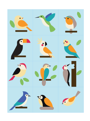 Wool The Bird Watcher (BOM 2024): Pre-Cut Wool Blocks Wool The Bird Watcher (BOM 2024): Pre-Cut Wool Blocks