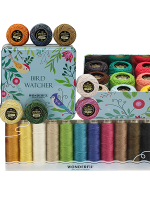 Wool The Bird Watcher (BOM 2024): Threads Bundle for Wool Version Wool The Bird Watcher (BOM 2024): Threads Bundle for Wool Version