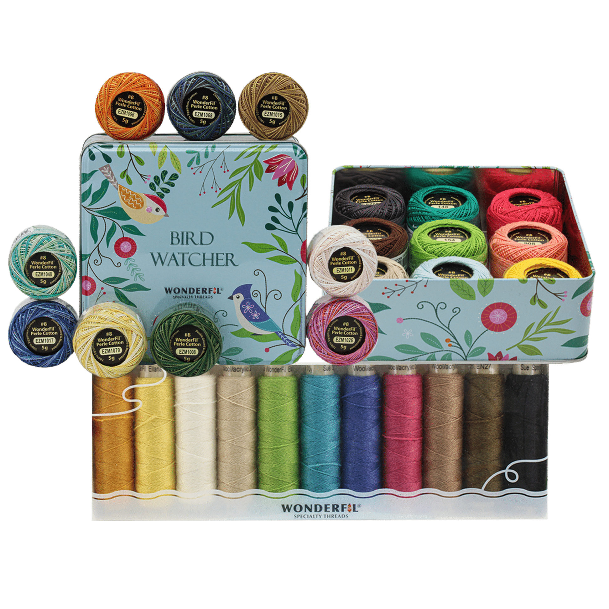 Wool The Bird Watcher (BOM 2024): Threads Bundle for Wool Version Wool The Bird Watcher (BOM 2024): Threads Bundle for Wool Version