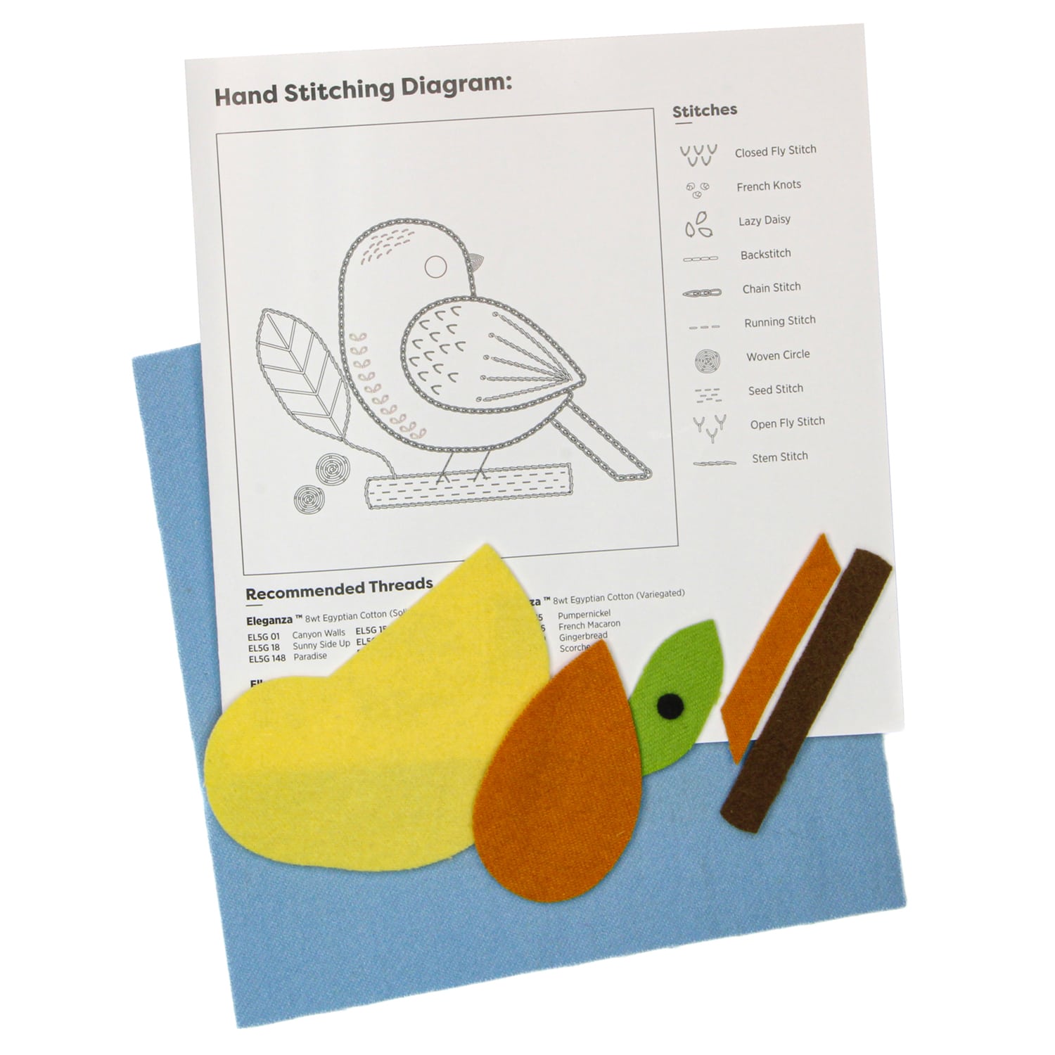 Wool The Bird Watcher (BOM 2024): Wool Block & Thread Bundle