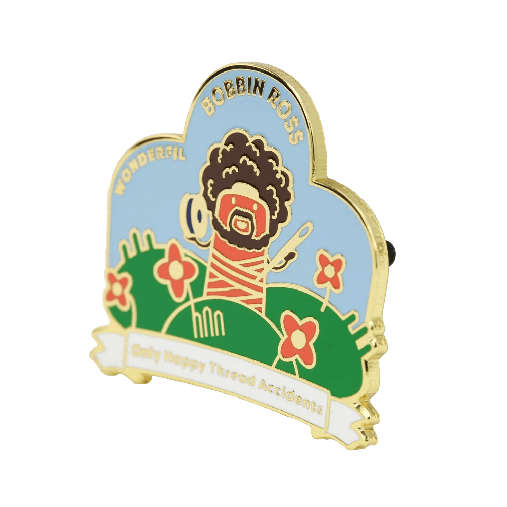 Sewing Notions Bobbin Ross Enamel Pin