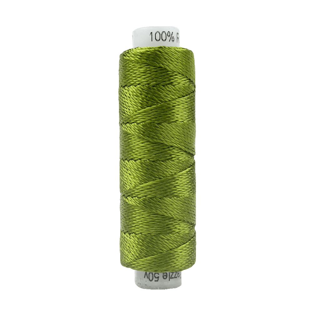 Sue Spargo Razzle™ 8wt Rayon Thread SSRZS4117 – Calla Green Sue Spargo Razzle™ 8wt Rayon Thread SSRZS4117 – Calla Green