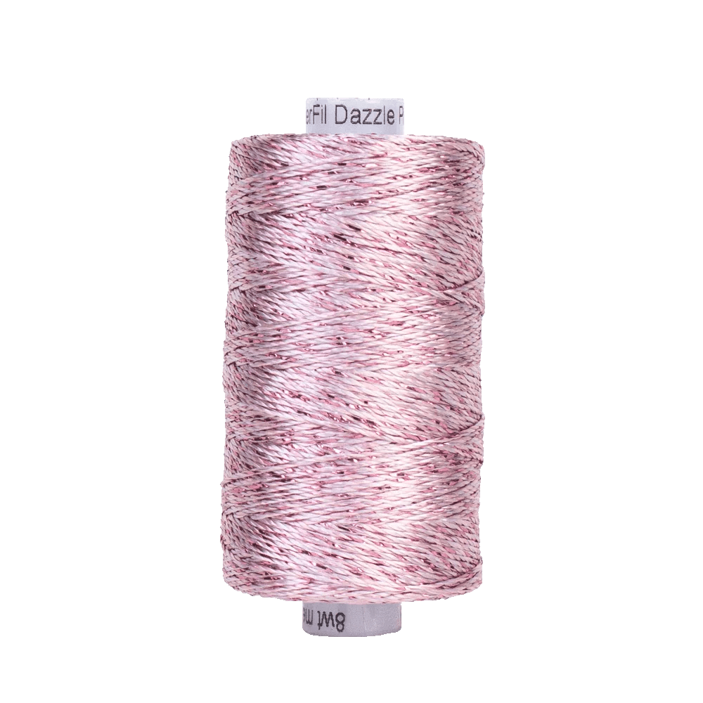 Starry Night Dazzle™ 8wt Rayon with Metallic Thread DZM19 – Blush (200yd) Starry Night Dazzle™ 8wt Rayon with Metallic Thread DZM19 – Blush (200yd)