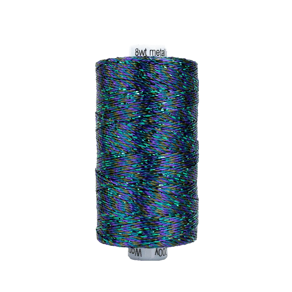 Starry Night Dazzle™ 8wt Rayon with Metallic Thread DZM21 – Peacock (200yd) Starry Night Dazzle™ 8wt Rayon with Metallic Thread DZM21 – Peacock (200yd)