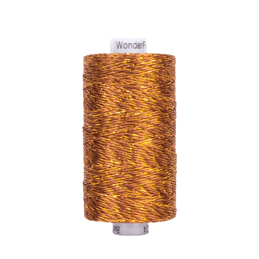 Starry Night Dazzle™ 8wt Rayon with Metallic Thread DZM24 – Copper (200yd) Starry Night Dazzle™ 8wt Rayon with Metallic Thread DZM24 – Copper (200yd)
