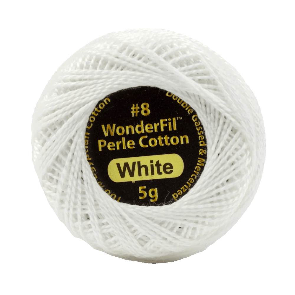 Eleganza™ 8wt Egyptian Perle Cotton Thread EL5G100 – White Eleganza™ 8wt Egyptian Perle Cotton Thread EL5G100 – White
