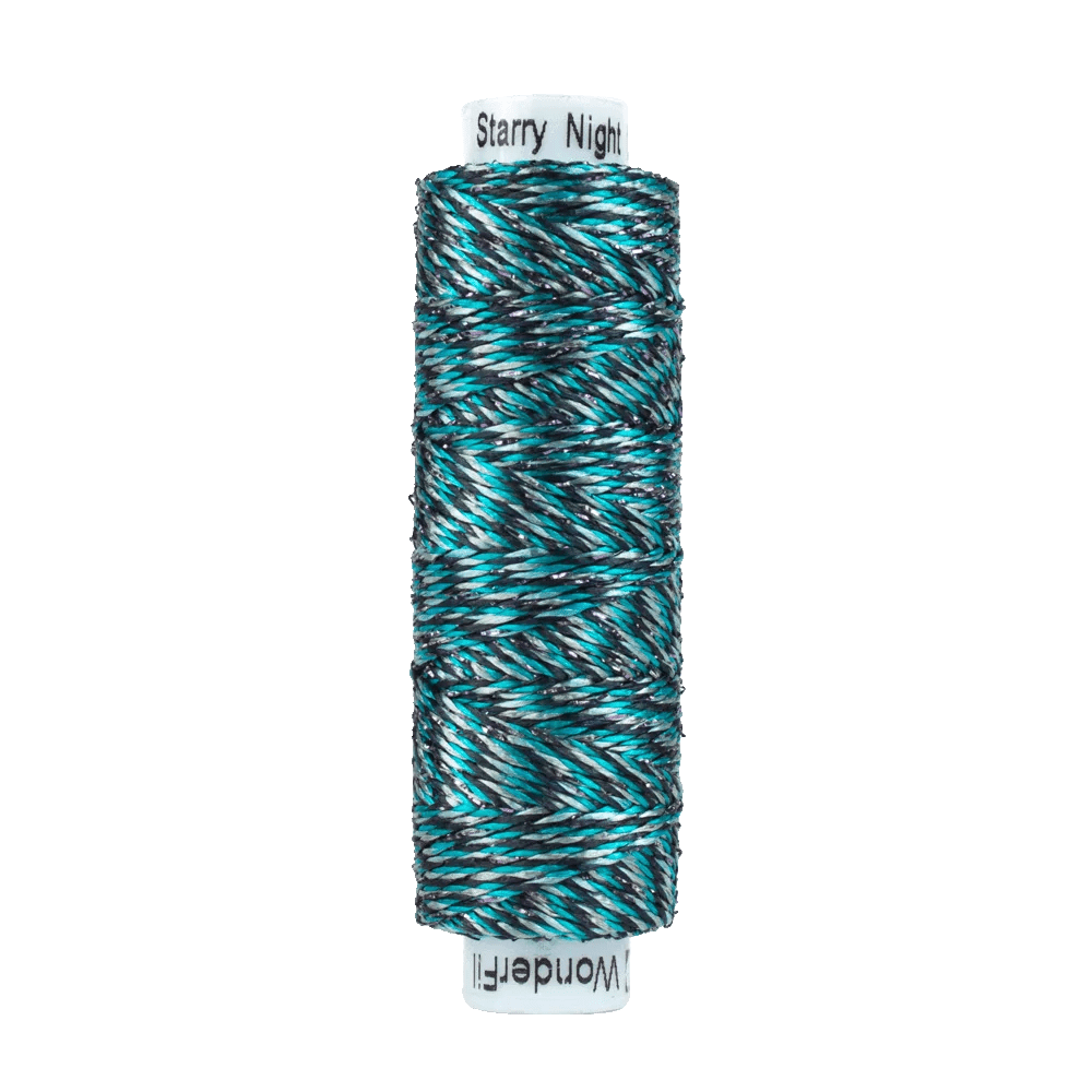 Starry Night Dazzle™ 8wt Rayon with Metallic Thread DZMS07 – Tidepool Starry Night Dazzle™ 8wt Rayon with Metallic Thread DZMS07 – Tidepool