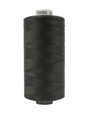 Konfettiâ„¢ 50wt Egyptian Cotton Thread KT201 – Soft Black Konfettiâ„¢ 50wt Egyptian Cotton Thread KT201 – Soft Black