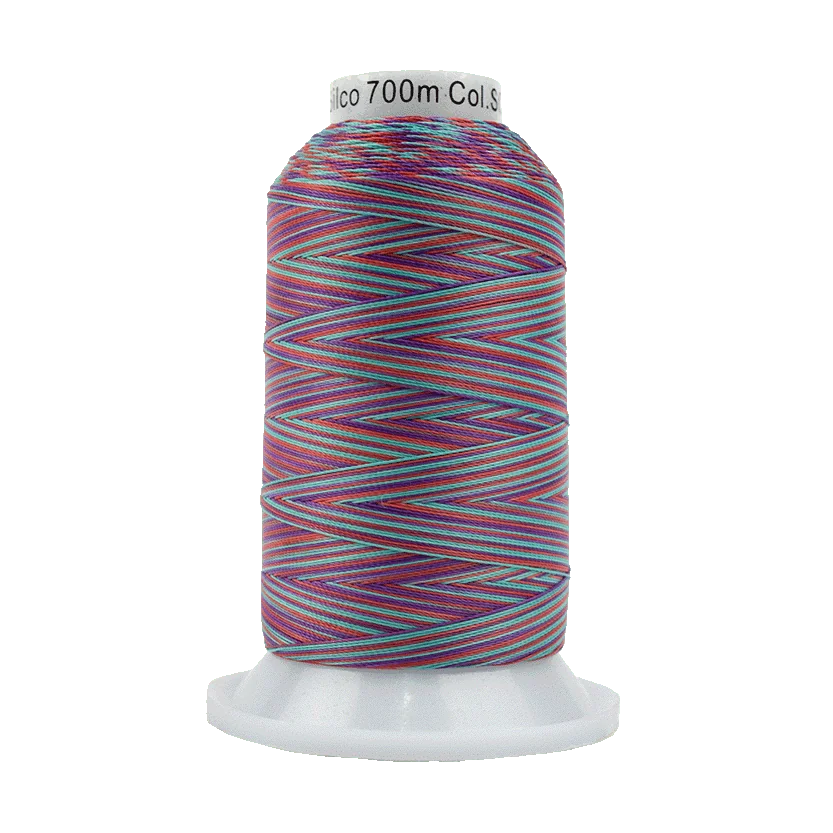 Silco™ 35wt Lint-Free Cotton Thread SCM09 – Red/Teal/Purple Silco™ 35wt Lint-Free Cotton Thread SCM09 – Red/Teal/Purple