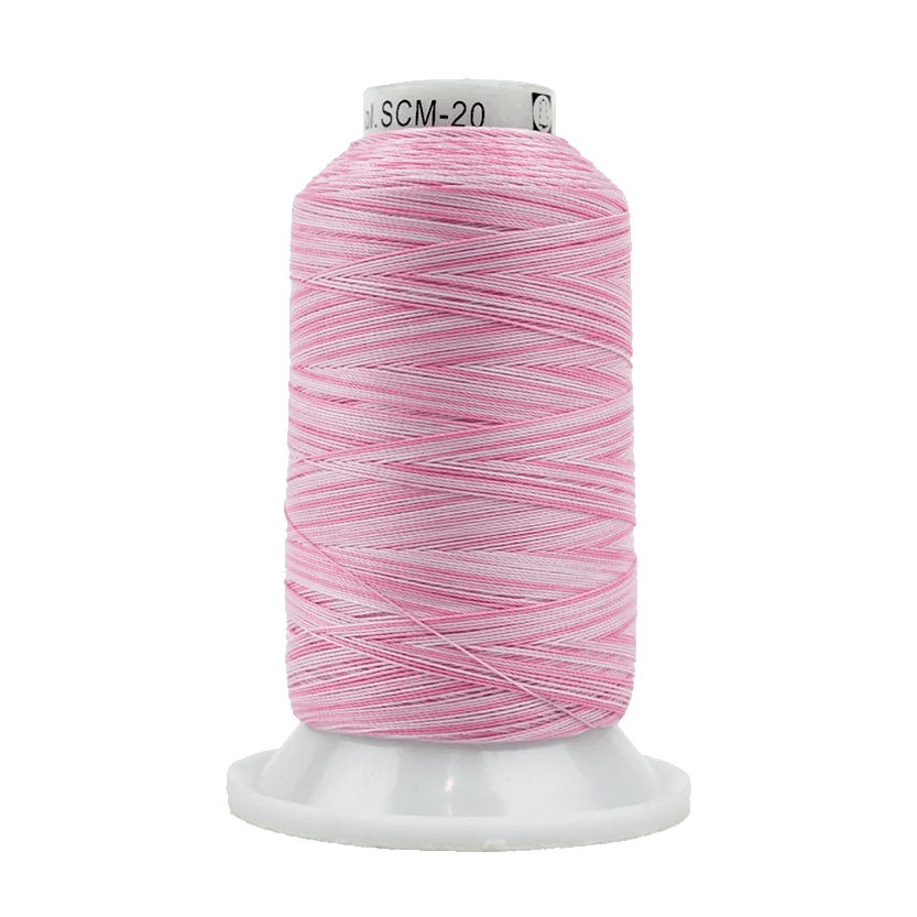 Silco™ 35wt Lint-Free Cotton Thread SCM20 – Light Pink/Pink Silco™ 35wt Lint-Free Cotton Thread SCM20 – Light Pink/Pink