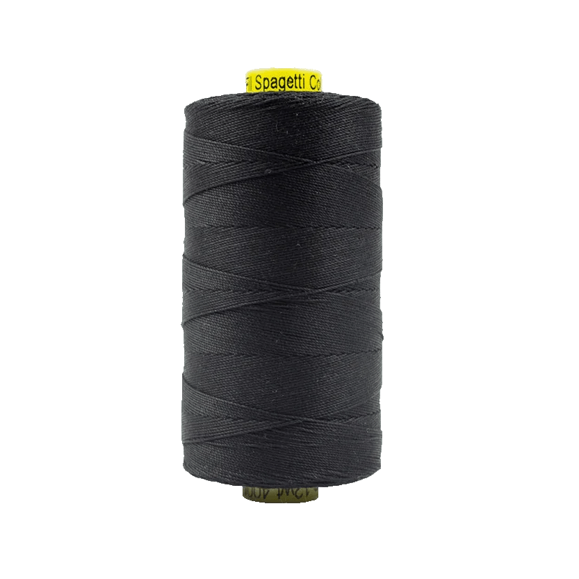 Spagetti™ 12wt Egyptian Cotton Thread SP200 – Black Spagetti™ 12wt Egyptian Cotton Thread SP200 – Black