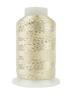 Spotliteâ„¢ 40wt Rayon-Core Metallic Thread MT6215 – White/Gold Spotliteâ„¢ 40wt Rayon-Core Metallic Thread MT6215 – White/Gold