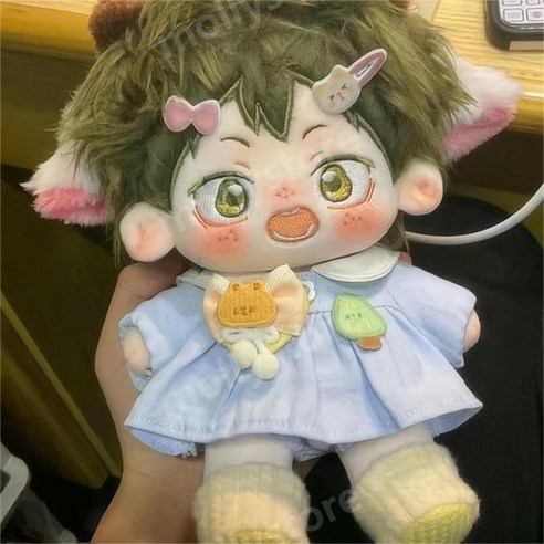 하이큐 20cm 히나타 소요 무속성 솜인형 솜깅이 몸체 아이돌 인형옷, 스켈레톤 20cm, 인형 + 랜덤 옷 + 안경