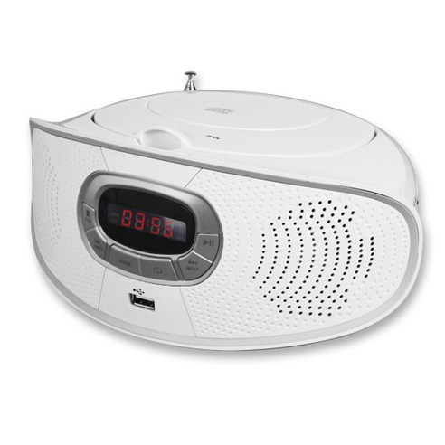 코비 포터블 CD플레이어, MP-CD356[화이트], 화이트