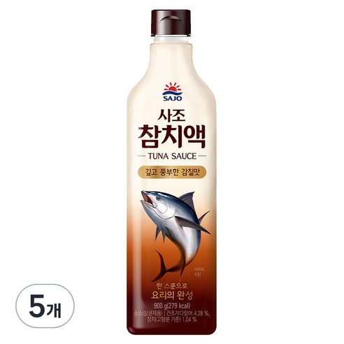 사조 참치액, 500g, 4개
