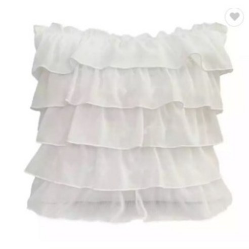 마벨로제 라라 프릴 리본 소파 쿠션 모음, 카키