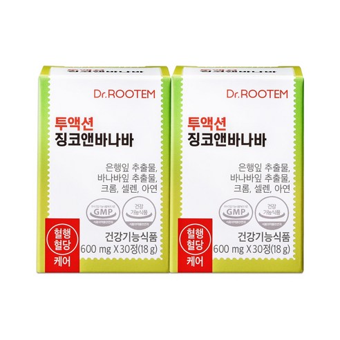 닥터루템 혈당 조절 바나바잎추출물 공복혈당 영양제 투액션 징코앤 바나바, 30정, 4개